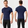 SPVISE Navy Gym Compression Shirts Men Short Sleeve Cool Dry Athletic Workout Shirt Sport Baselayer Undershirt Gear Shirt view 2