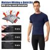 SPVISE Navy Gym Compression Shirts Men Short Sleeve Cool Dry Athletic Workout Shirt Sport Baselayer Undershirt Gear Shirt view 4