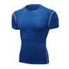 SPVISE Blue Compression T Shirts for Men Short Sleeve Cool Dry Athletic Workout Shirts Sports Baselayer Undershirt Gym Shirt