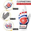 J&S Sporting Spider Grip Baseball Softball Batting Gloves for Mens and Kids (Blue Red, X-Large) view 4