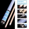 DFT Blue and White Porcelain, Pool Cue Set, Digital Technology Logo, Hard Maple Forearm, Irish Thread Rear Grip, Tiger Leather Head(Size:11.75MM) view 2
