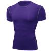 SPVISE Purple Men's Compression Shirts Short Sleeve Cool Dry Athletic Workout Shirts Sports Baselayer Undershirts Gym Shirt view 1