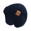 POXIMI Baby Boy Winter Hat Toddler Warm Beanie Girl Knit Hats with Earflap Kid Cute Earmuffs Navy view 1
