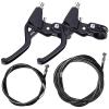 Lomodo 6 Pieces Bicycle Brake Accessories Including 2 Pack Aluminium Alloy Brake Levers (2.2 cm in Diameter) and 2 Pair V Brake Set and 2 Pack Brake Wire for Mountain/Road/MTB Bike(Black) view 2