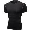 SPVISE Black Compression Shirt Men Short Sleeve Cool Dry Athletic Workout Shirts Sports Baselayer Undershirts Gym Shirt Tops view 1