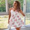 2023 Women's Dresses Floral Print Cami Dress Women's Dresses (Color : White, Size : Small) view 3