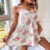 2023 Women's Dresses Floral Print Cami Dress Women's Dresses (Color : White, Size : Small) view 4