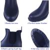 Asgard Women's Ankle Rain Boots Waterproof Chelsea Boots, Navy Blue 36 (Size 6) view 4