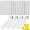 BBTO 16 Pcs Summer Boat PVC Repair Patches Gray Kayak Patches Waterproof Kayak Repair Kit with 2 Tools for Swimming Pools Canoe Raft Inflatable Boat Air Beds Accessory, No Glue view 1