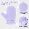 RAOEXI Toddler Infant Winter Mittens Lined with Fleece Easy-on Baby Boy Girls Warm Gloves Outdoor(B-pink&purple,M(1-2 Years)) view 3