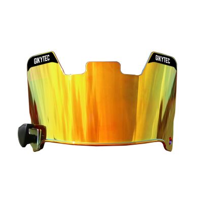 Football Visor Youth Football Helmet Visor Scratch Resistant UV Block Facial Protection Visor for Football Helmet (revo R-Gold)