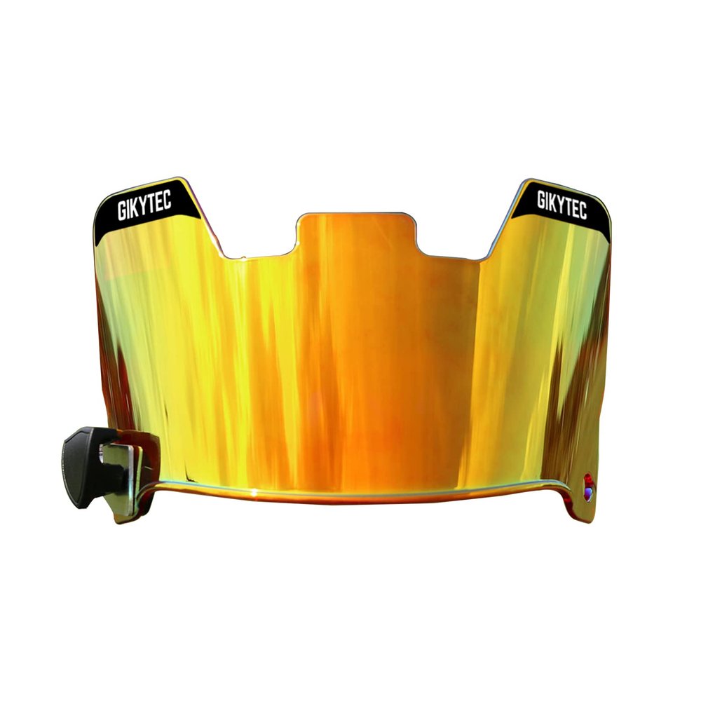 Football Visor Youth Football Helmet Visor Scratch Resistant UV Block Facial Protection Visor for Football Helmet (revo R-Gold)