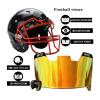 Football Visor Youth Football Helmet Visor Scratch Resistant UV Block Facial Protection Visor for Football Helmet (revo R-Gold) view 2