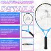 AMA SPORT Kids Tennis Racket for Junior Toddlers Starter Kit 17-25" for Girl Pink and Boy Yellow with 420D Nylon Shoulder Strap Bag, Graffiti Blue 25" view 3