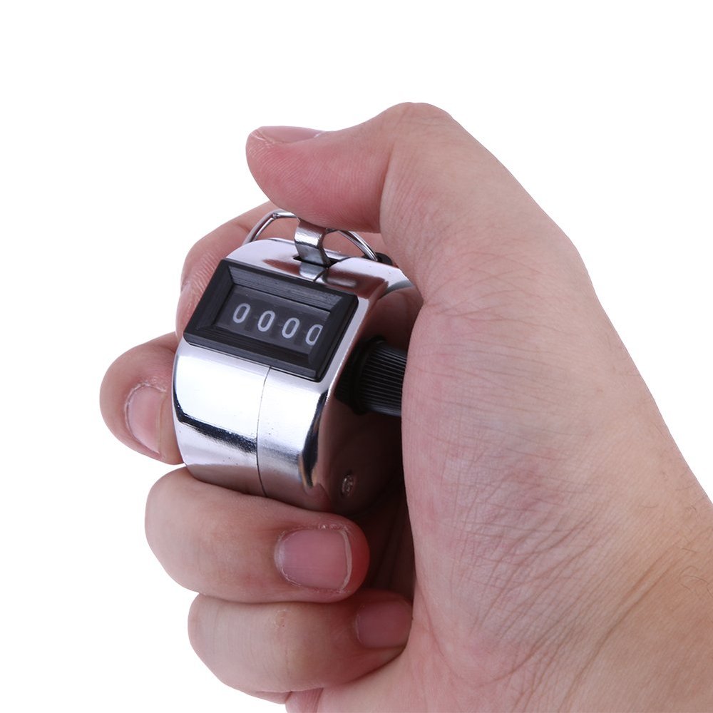 SEIWEI Hand Held Tally Counter Manual Counting 4 Digit Number Golf Clicker Tally Counter Hand Held Clicker Palm Golf People Counting Club