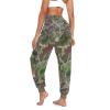 Aflyko Women Dance Pants Forest Camo Leaves Boho Trousers Yoga Hip Hop Loose Fit Sweatpants Breathable Lounge Workout Harem Pants, M view 2