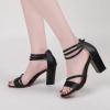 Women's Two Strap Open Toe Slip On Low Chunky Heels Sandals Block Heels Mule Sandals Party Dating Wedding Dress Pumps Shoes view 1