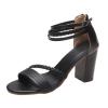 Women's Two Strap Open Toe Slip On Low Chunky Heels Sandals Block Heels Mule Sandals Party Dating Wedding Dress Pumps Shoes view 2