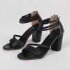 Women's Two Strap Open Toe Slip On Low Chunky Heels Sandals Block Heels Mule Sandals Party Dating Wedding Dress Pumps Shoes view 4