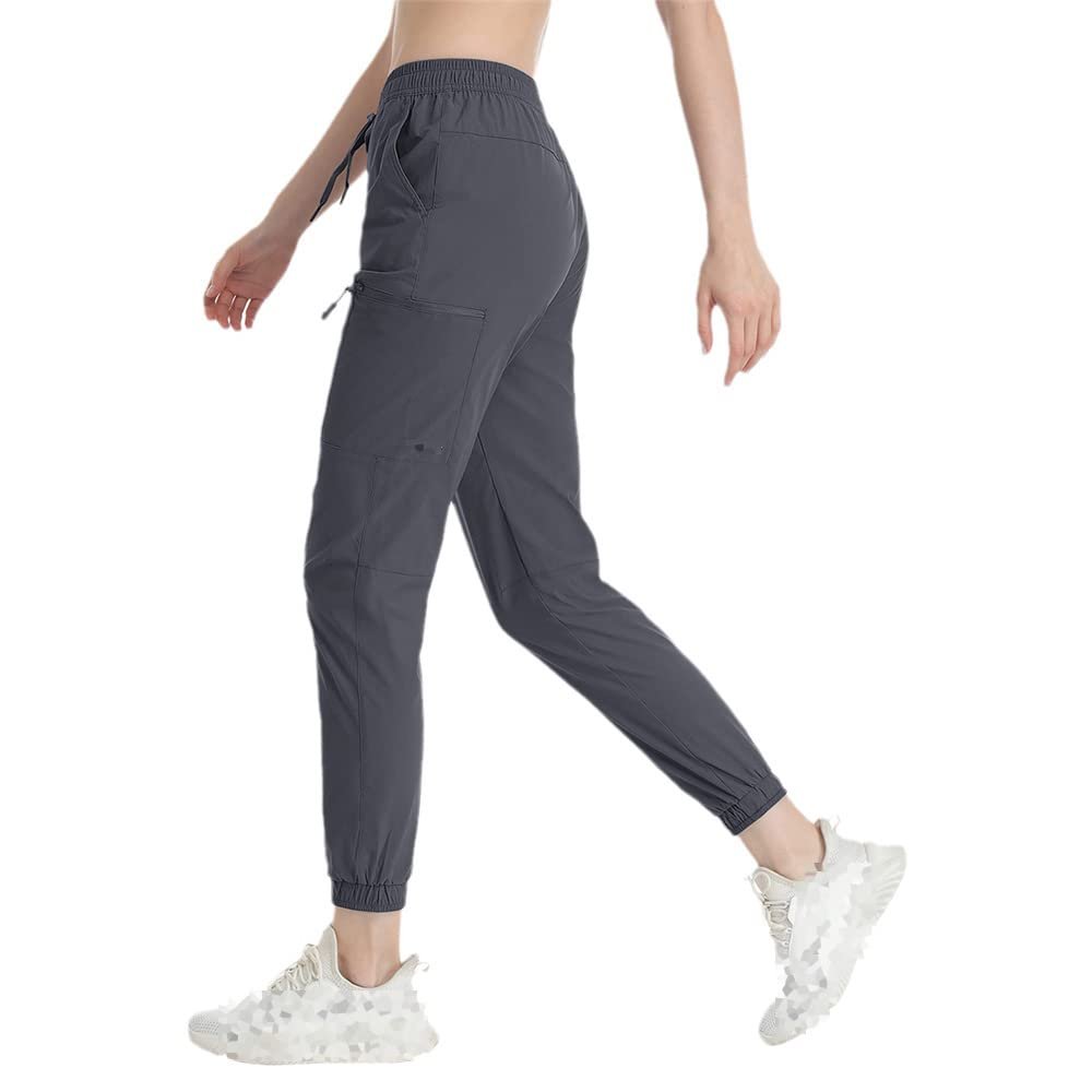 Women's Hiking Cargo Joggers Pants Quick Dry Lightweight Casual Sweatpants Outdoor Athletic Workout Trousers