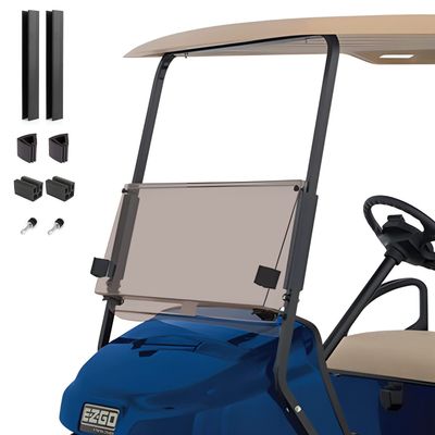 for EZGO TXT 1994-2013 Golf Cart Windshield, Foldable & Impact Resistant Compatible with EZGO TXT Tinted