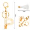 TTYY Initial Letter Keychain for Women Birthday gift To Little Girls Tassel Butterfly Pendant Key Ring for Backpack (White crystal LetterP) view 2