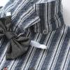 ALINTU Infant Boy Gentleman Dress Clothes, Short Sleeve Onesie with Bow Tie Romper Jumpsuit, Dark Grey, 3-6 Months view 4