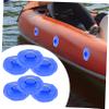6pcs Stainless Steel D-Shaped Buckle PVC D-Ring Patch D Ring Surfboard D-Ring Dinghy Kayak Multifunction Buckle Patch Marine Accessories Canoe Buckles Surfing Pad Portable Metal view 2