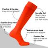 HAPYCEO Orange Softball Socks, Men Women Knee High Non-slip Baseball Football Soccer Training Halloween Velma Neon Long Socks for School 2 Pairs, Large view 4