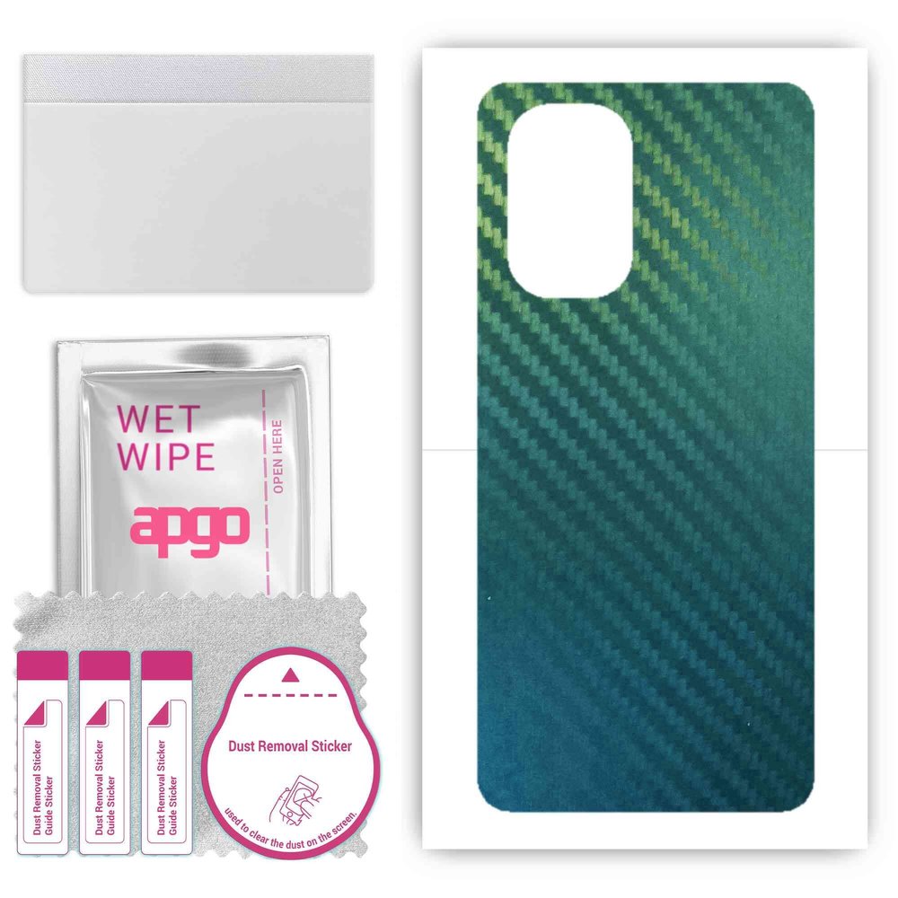apgo Protective Skin Sticker for The Back Compatible with Xiaomi Mi 11i, Wrap Film, Foil, Vinyl - Pattern Carbon Chameleon CAKA1