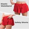 BOOPH Girls Flowy Butterfly Shorts Athletic Shorts Girls with Inner Pockets for Running Tennis Red 9-10Y view 4