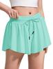 BOOPH Girls Flowy Butterfly Shorts Athletic Shorts Girls with Inner Pockets for Running Tennis Light Green 13-14Y view 2