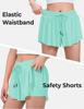 BOOPH Girls Flowy Butterfly Shorts Athletic Shorts Girls with Inner Pockets for Running Tennis Light Green 13-14Y view 4