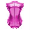 Freebily Womens Shiny Metallic Leotard Turtleneck Bodysuit Sleeveless Catsuits Dance Jumpsuits Hot Pink XX-Large view 4