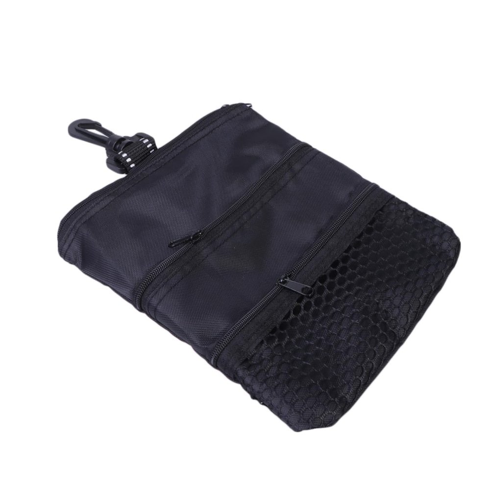 BESPORTBLE Portable Golf Ball Storage Bag Lightweight Durable Tee Holder Pouch for Golf Accessories Black Balls Kit Organizer
