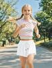 BOOPH Girls Flowy Shorts Athletic Butterfly Shorts Girls with Inner Pockets for Running Tennis White 5-6Y view 3