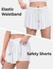 BOOPH Girls Flowy Shorts Athletic Butterfly Shorts Girls with Inner Pockets for Running Tennis White 5-6Y view 4