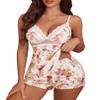 Avidlove Womens Sleepwear Lace Pajamas Cami PJS Set Pajama Set for Women White Floral view 1