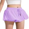 BOOPH Girls Flowy Butterfly Shorts Athletic Shorts Girls with Inner Pockets for Running Tennis Light Purple 11-12Y view 1