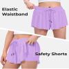 BOOPH Girls Flowy Butterfly Shorts Athletic Shorts Girls with Inner Pockets for Running Tennis Light Purple 11-12Y view 2