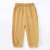 MYGBCPJS Baby Boys Girls 3 Pack Cotton Linen Long Bloomers Ankle Length Trousers Kids Lightweight Elastic Waist Harem Pants view 3