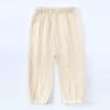 MYGBCPJS Baby Boys Girls 3 Pack Cotton Linen Long Bloomers Ankle Length Trousers Kids Lightweight Elastic Waist Harem Pants view 4