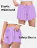 BOOPH Girls Flowy Butterfly Shorts Athletic Shorts Girls with Inner Pockets for Running Tennis Light Purple 13-14Y view 2