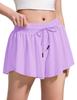 BOOPH Girls Flowy Butterfly Shorts Athletic Shorts Girls with Inner Pockets for Running Tennis Light Purple 13-14Y view 4