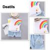 Baby Boy Casual Suit Print Short Sleeve T-Shirt Casual Shorts Set Toddlers Playwear Set (White, 5-6 Years) view 3