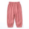 MYGBCPJS Baby Boys Girls 3 Pack Cotton Linen Long Bloomers Ankle Length Trousers Kids Lightweight Elastic Waist Harem Pants view 3