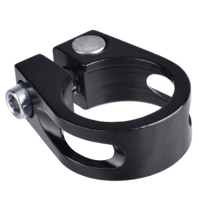 Azarxis Bike Seat Post Clamp Aluminum Alloy Quick Release Bicycle Seatpost Tube Tightener Clip 28.6mm, 31.8mm, 34.9mm for Mountain, Road, Fixie, Track, Folding, DH, MTB, BMX Bikes Gear (Black, 25.4mm)