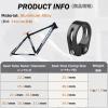 Azarxis Bike Seat Post Clamp Aluminum Alloy Quick Release Bicycle Seatpost Tube Tightener Clip 28.6mm, 31.8mm, 34.9mm for Mountain, Road, Fixie, Track, Folding, DH, MTB, BMX Bikes Gear (Black, 25.4mm) view 2