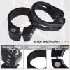 Azarxis Bike Seat Post Clamp Aluminum Alloy Quick Release Bicycle Seatpost Tube Tightener Clip 28.6mm, 31.8mm, 34.9mm for Mountain, Road, Fixie, Track, Folding, DH, MTB, BMX Bikes Gear (Black, 25.4mm) view 3