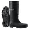 HISEA Men's Rain Boots, Waterproof PVC Boots with Steel Shank, Protective Footwear Seamless Fishing Outdoor Work Boot, Durable Anti-Slip Kneed Boot for Agriculture and Industrial Working, Black, 8 view 1